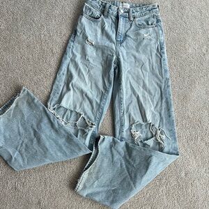 PacSun High Rise Ripped Light Blue Jeans